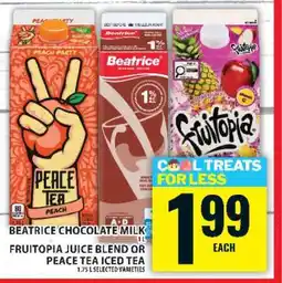 Food Basics Fruitopia Juice Blend or Peace Tea Iced Tea offer