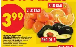 No Frills Farmer's Market Mandarins, Oranges, or Avocados offer