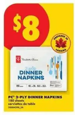 No Frills PC 2-Ply Dinner Napkins offer