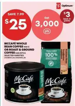 Real Canadian Superstore McCafé Whole Bean Coffee or Roast & Ground Coffee offer