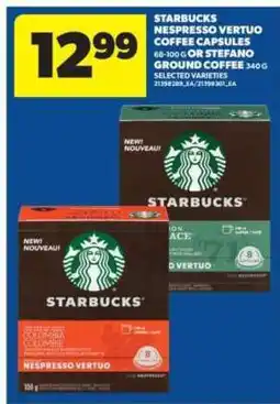 Real Canadian Superstore STARBUCKS NESPRESSO VERTUO COFFEE CAPSULES offer