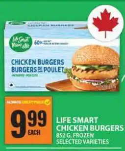 Food Basics Life Smart Chicken Burgers offer