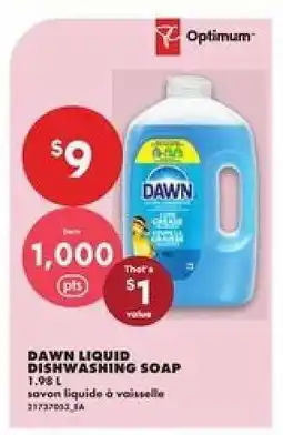 No Frills DAWN LIQUID DISHWASHING SOAP offer