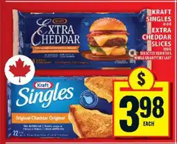 Food Basics Kraft Singles Extra Cheddar Slices offer