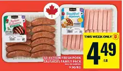 Food Basics SELECTION FRESH PORK SAUSAGES FAMILY PACK offer