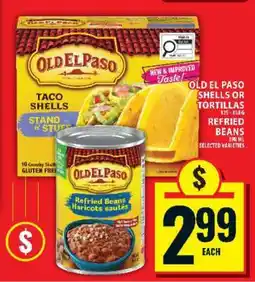 Food Basics Old El Paso Shells or Tortillas / Refried Beans offer