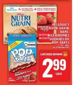 Food Basics KELLOGG’S NUTRI GRAIN BARS, RICE KRISPIES SQUARES OR POP‑TARTS offer