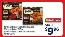 Walmart Janes Ultimates Chicken Wings or Bites offer