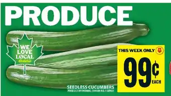 Food Basics SEEDLESS CUCUMBERS offer