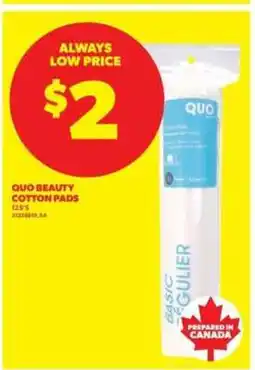 Real Canadian Superstore QUO BEAUTY COTTON PADS offer