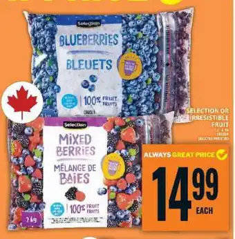 Food Basics Selection or Irresistible Fruit offer