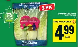 Food Basics ROMAINE HEARTS offer