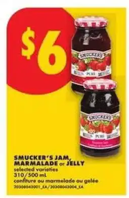 No Frills Smucker's Jam, Marmalade or Jelly offer