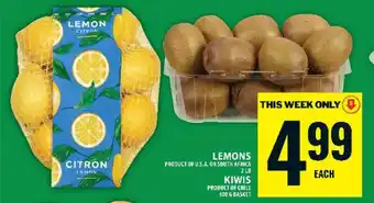 Food Basics LEMONS OR KIWIS offer