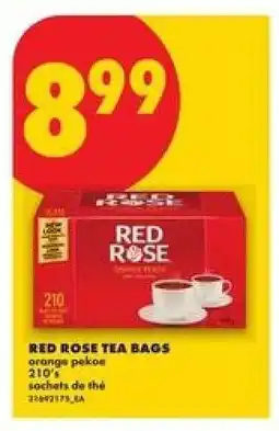 No Frills RED ROSE TEA BAGS offer