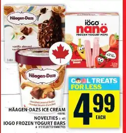 Food Basics Häagen-Dazs Ice Cream / IÖGO Frozen Yogurt Bars offer