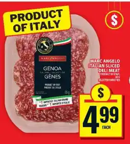 Food Basics MARC ANGELO ITALIAN SLICED DELI MEAT offer