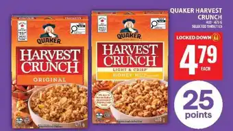 Food Basics QUAKER HARVEST CRUNCH offer