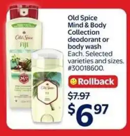 Walmart Old Spice Mind & Body Collection offer