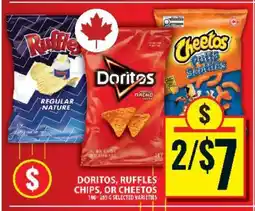 Food Basics Doritos, Ruffles Chips or Cheetos offer