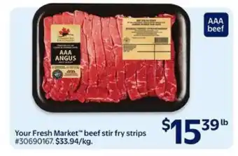 Your Fresh Market Beef Stir Fry Strips