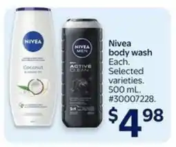 Walmart Nivea Body Wash offer