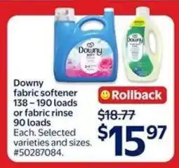Walmart Downy fabric softener or fabric rinse offer