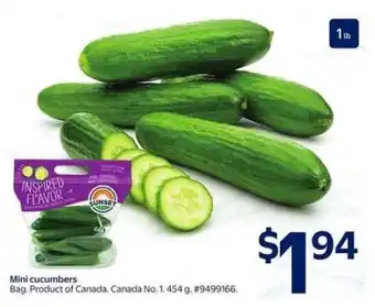 Walmart MINI CUCUMBERS offer