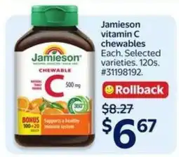 Walmart Jamieson vitamin C chewables offer