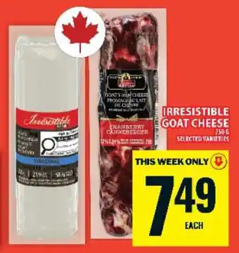 Food Basics Irresistible Goat Cheese offer