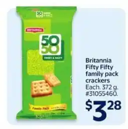 Walmart Britannia Fifty Fifty Family pack Crackers offer