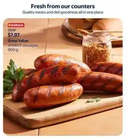Walmart Great Value Smoked Sausages offer