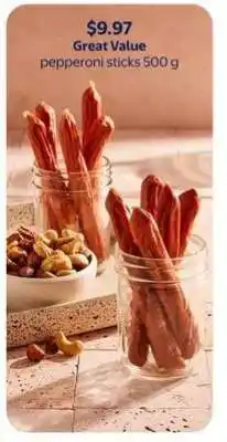 Walmart Great Value Pepperoni Sticks offer