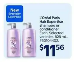 Walmart L'Oreal Paris Hair Expertise Shampoo or Conditioner offer