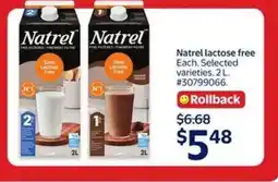 Walmart Natrel Lactose Free offer