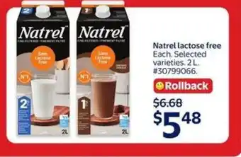 Walmart Natrel Lactose Free offer