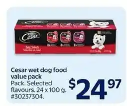 Walmart Cesar Wet Dog Food Value Pack offer
