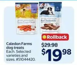 Walmart Caledon Farms Dog Treats offer