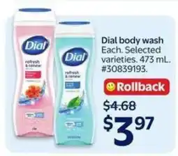 Walmart Dial Body Wash offer