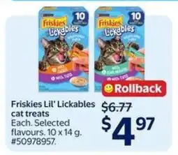 Walmart Friskies Lil' Lickables Cat Treats offer