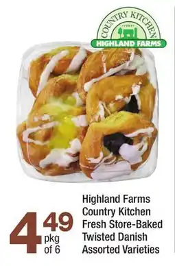 Highland Farms Highland Farms Country Kitchen Fresh Store-Baked Twisted Danish offer