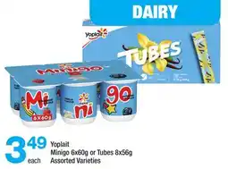 Highland Farms Yoplait Minigo 6x60g or Tubes 8x56g offer