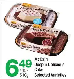 Highland Farms McCain Deep'n Delicious Cake offer
