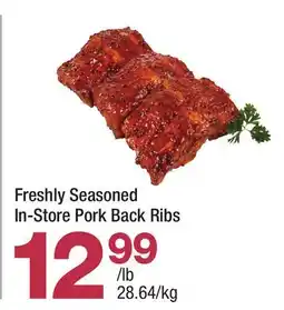 Highland Farms Freshly Seasoned In-Store Pork Back Ribs offer