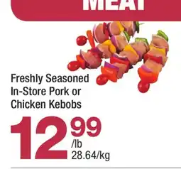 Highland Farms Freshly Seasoned In-Store Pork or Chicken Kebobs offer