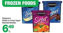 Highland Farms Chapman's Sorbet or Frozen Yogurt offer