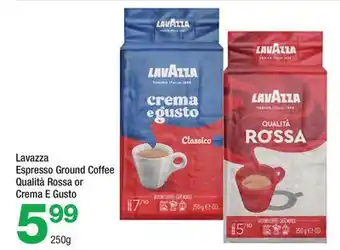 Highland Farms Lavazza Espresso Ground Coffee Qualità Rossa or Crema E Gusto offer