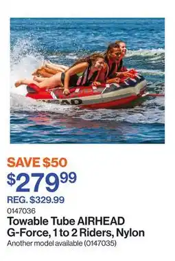 Patrick Morin Towable Tube AIRHEAD G-Force, 1 to 2 Riders, Nylon offer