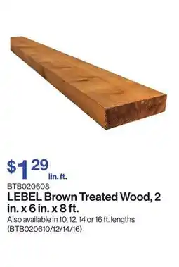 Patrick Morin Brown Treated Wood, 2 in. x 6 in. x 8 ft offer