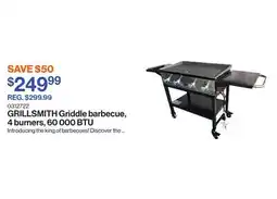 Patrick Morin Griddle barbecue, 4 burners, 60 000 BTU offer